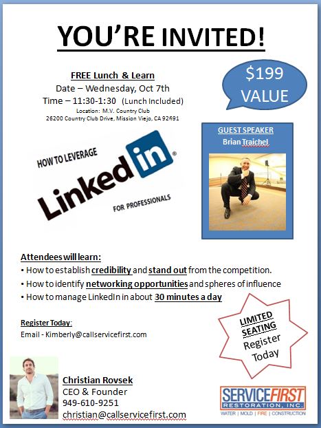 LinkedIn Flyer - Oct 7th Event