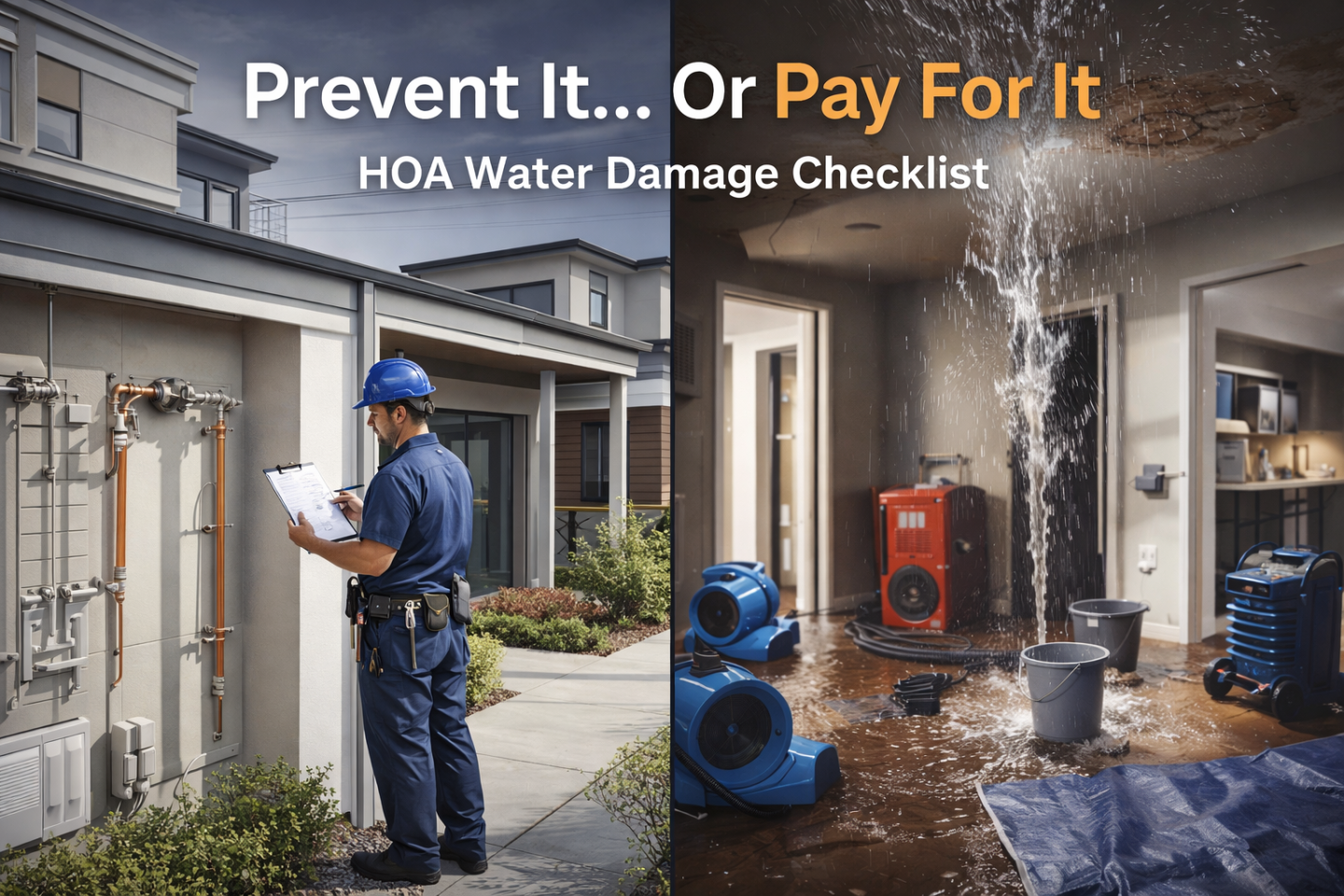 HOA Water Damage Checklist: How to Control Your Insurance Future