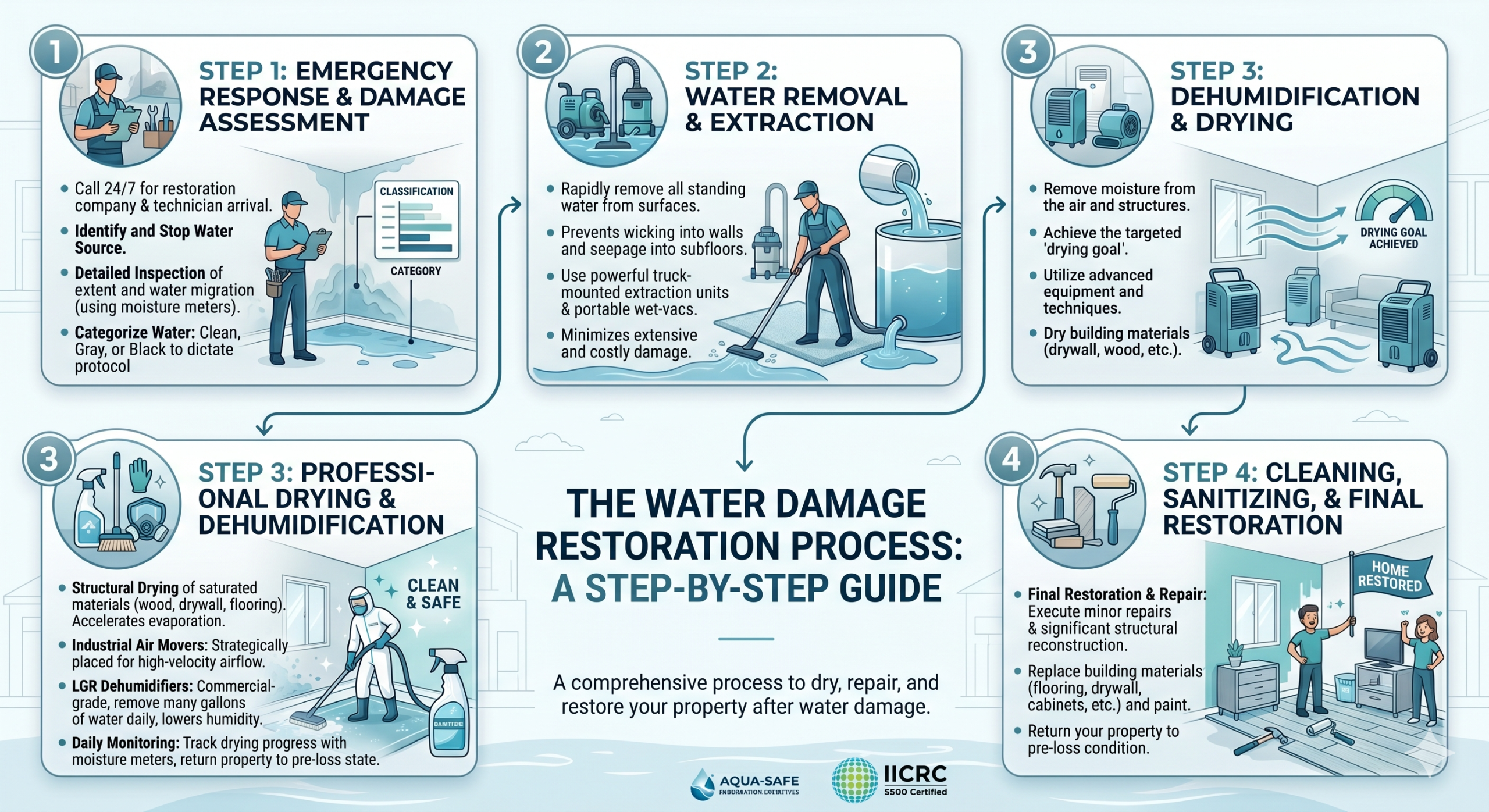 The Water Damage Restoration Process Explained Step-by-Step